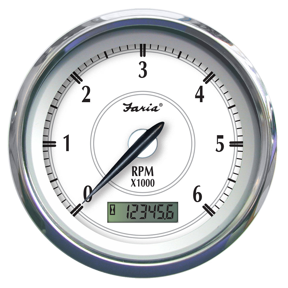 Faria Newport SS 4&quot; Tachometer w/Hourmeter f/Gas Outboard - 7000 RPM [45005]