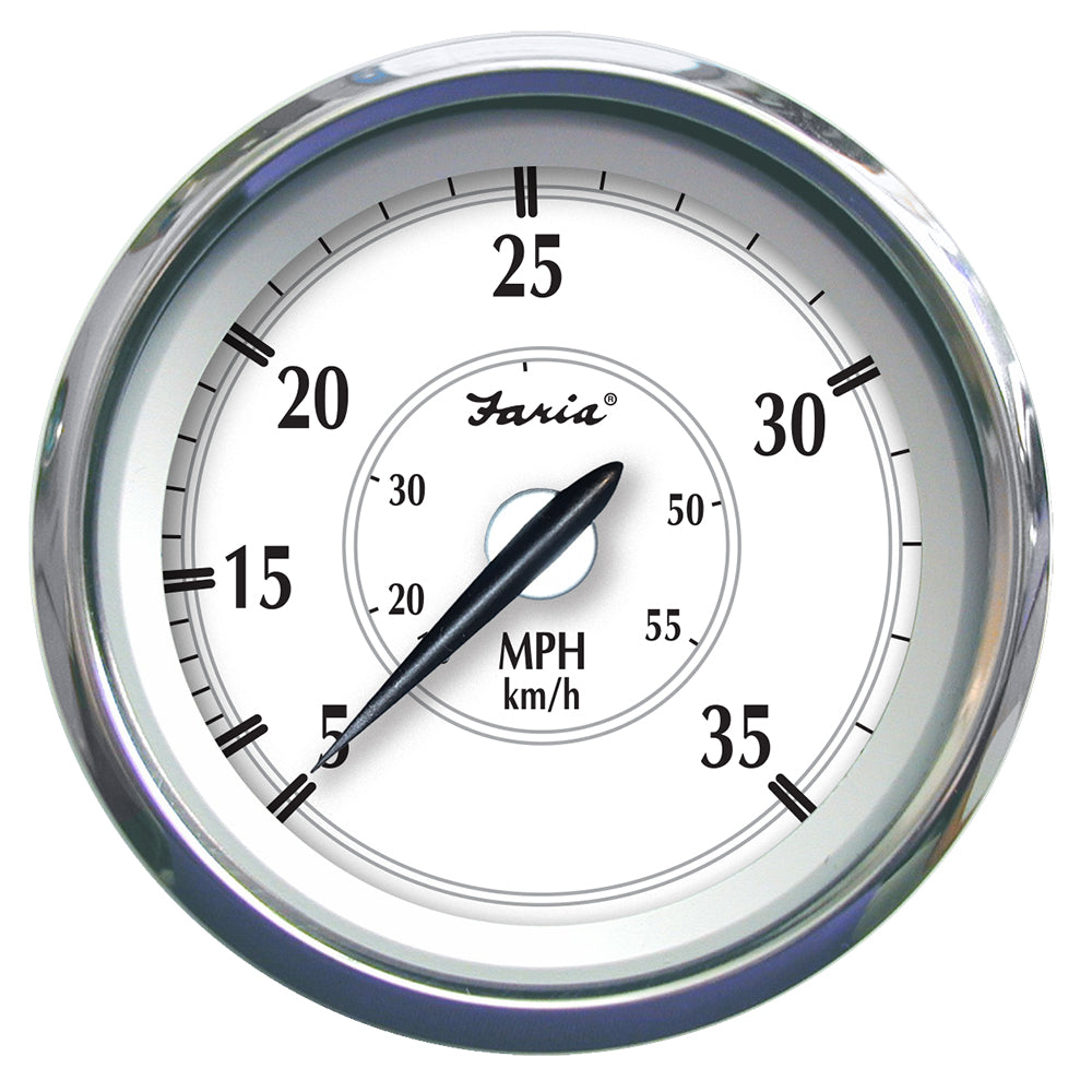 Faria Newport SS 4&quot; Speedometer - 0 to 35 MPH [45008]