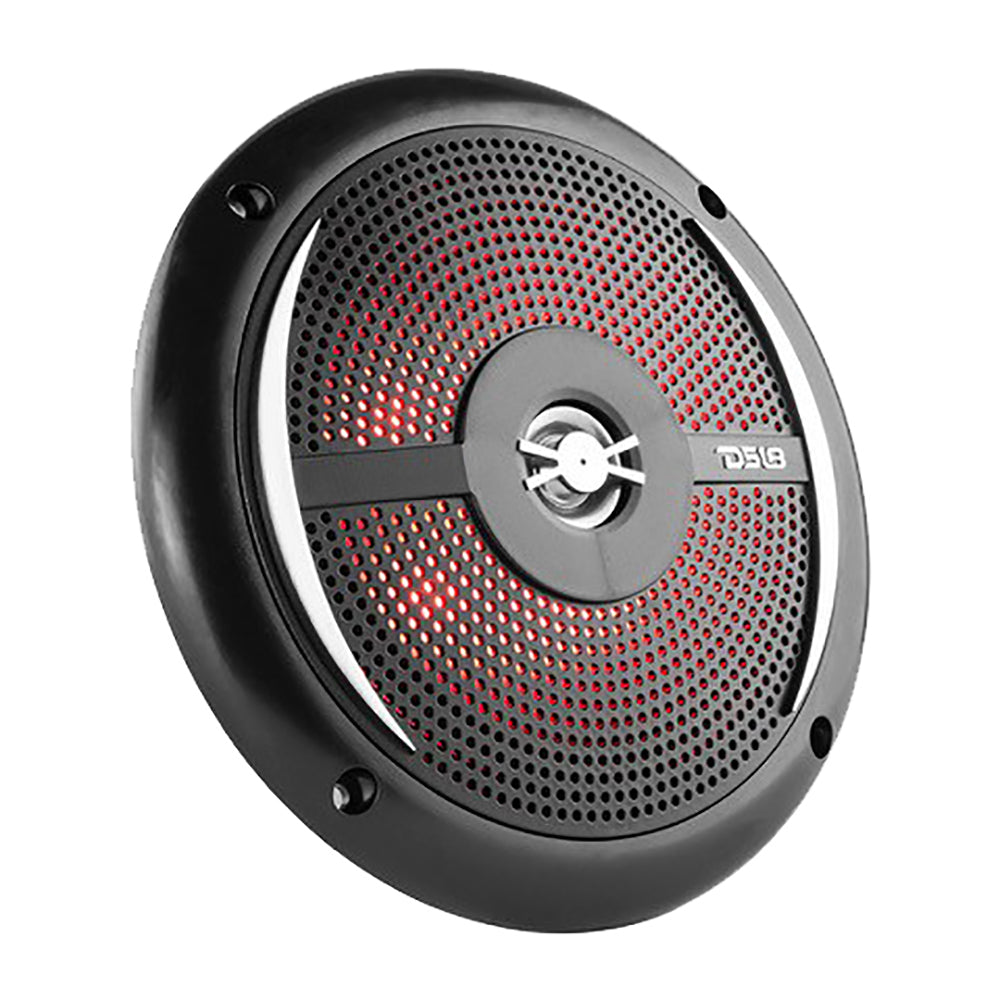 DS18 HYDRO 6.5&quot; 2-Way Marine Slim Speakers w/RGB LED Lighting 100W - Black [NXL-6SL/BK]