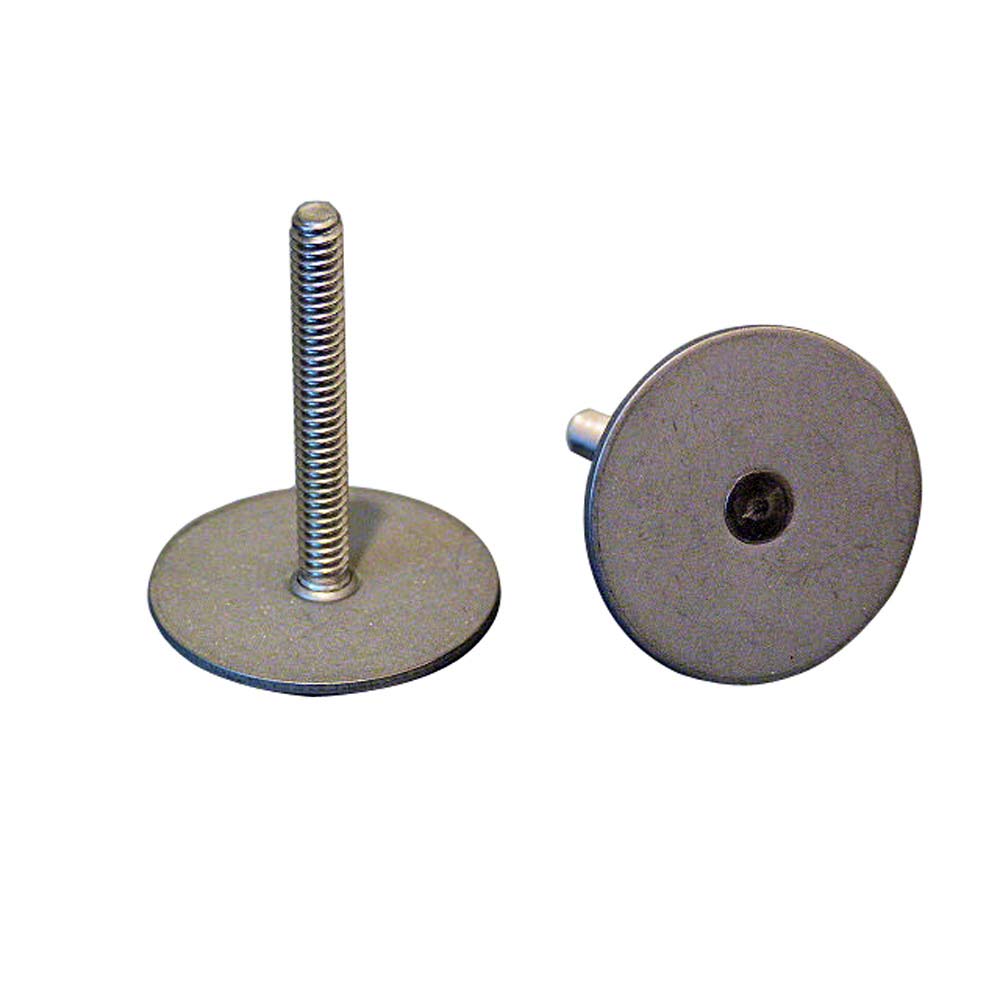 Weld Mount Stainless Steel Stud 1.25&quot; Base 10 x 24 Threads 1.00&quot; Tall - 15 Quantity [102416]
