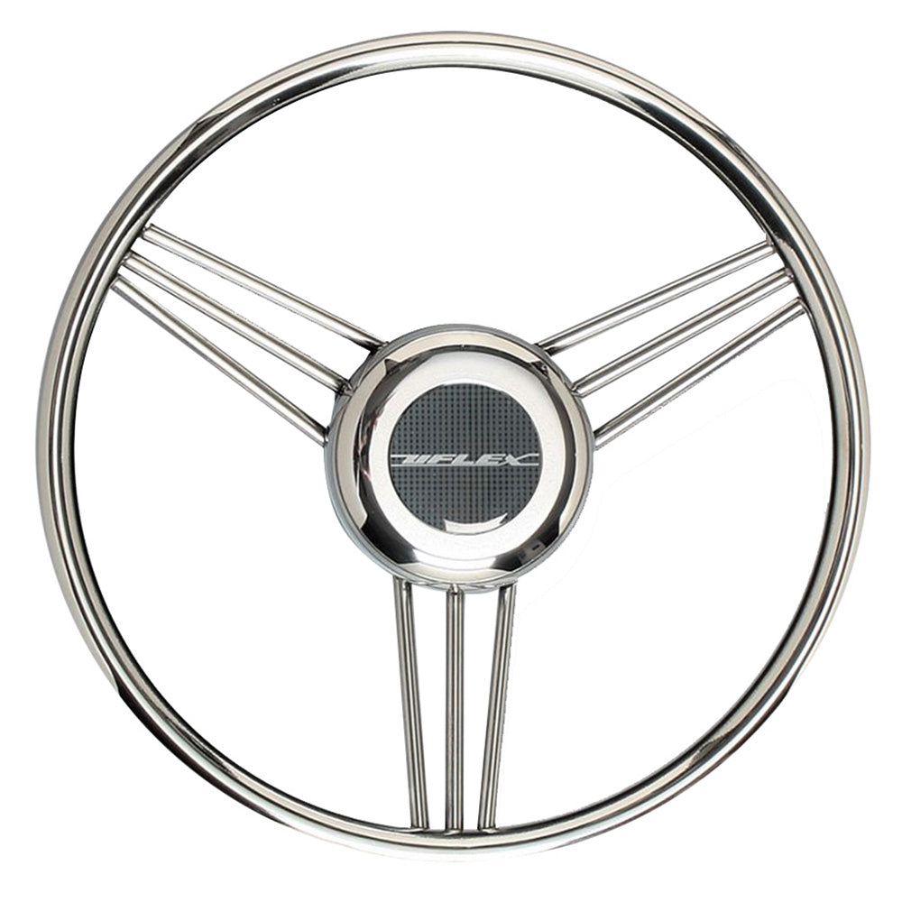 Uflex V27 13.8&quot; Steering Wheel - Stainless Steel Grip  Spokes [V27]