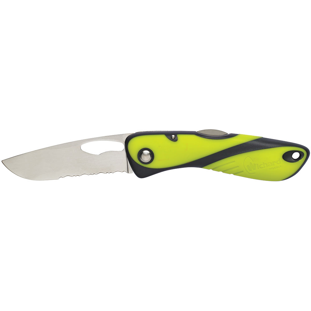 Wichard Offshore Knife - Single Serrated Blade - Fluorescent [10112W]