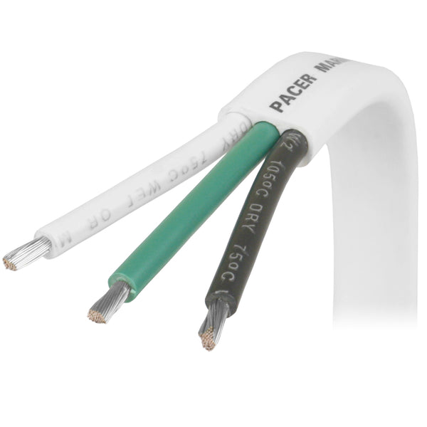 Pacer 12/3 AWG Triplex Cable - Black/Green/White - 100  [W12/3-100]