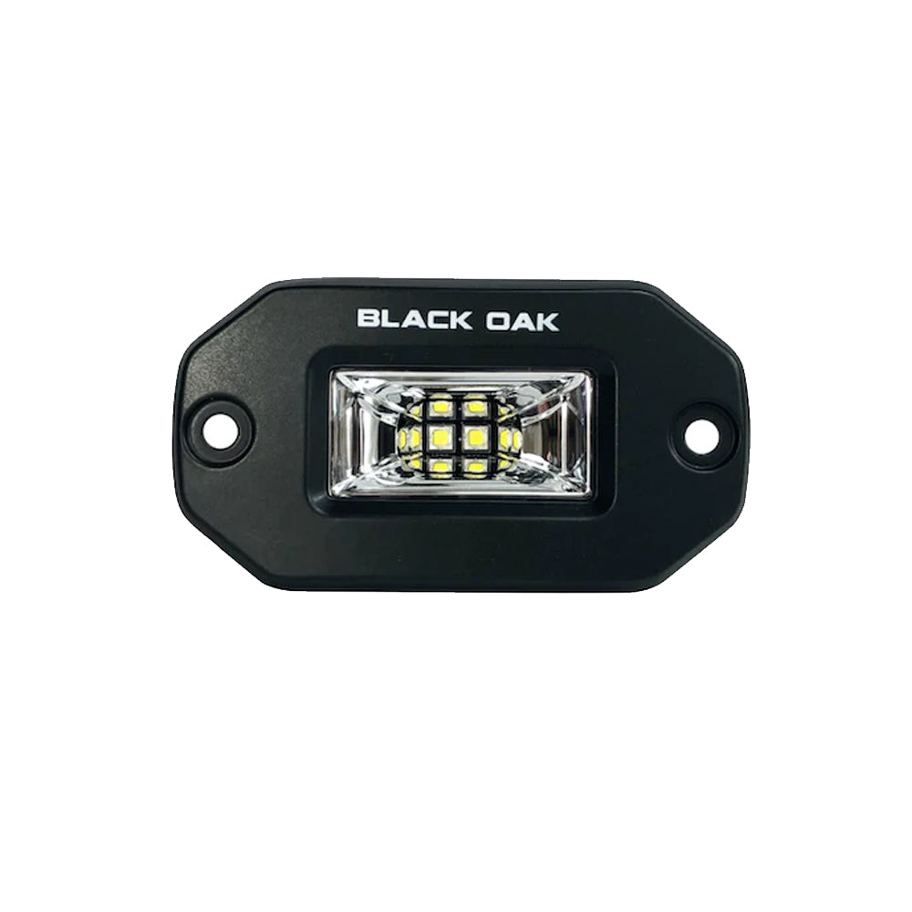 Black Oak 2&quot; Marine Flush Mount Spreader Light - Black Housing - Pro Series 3.0 [2FSLB-S]
