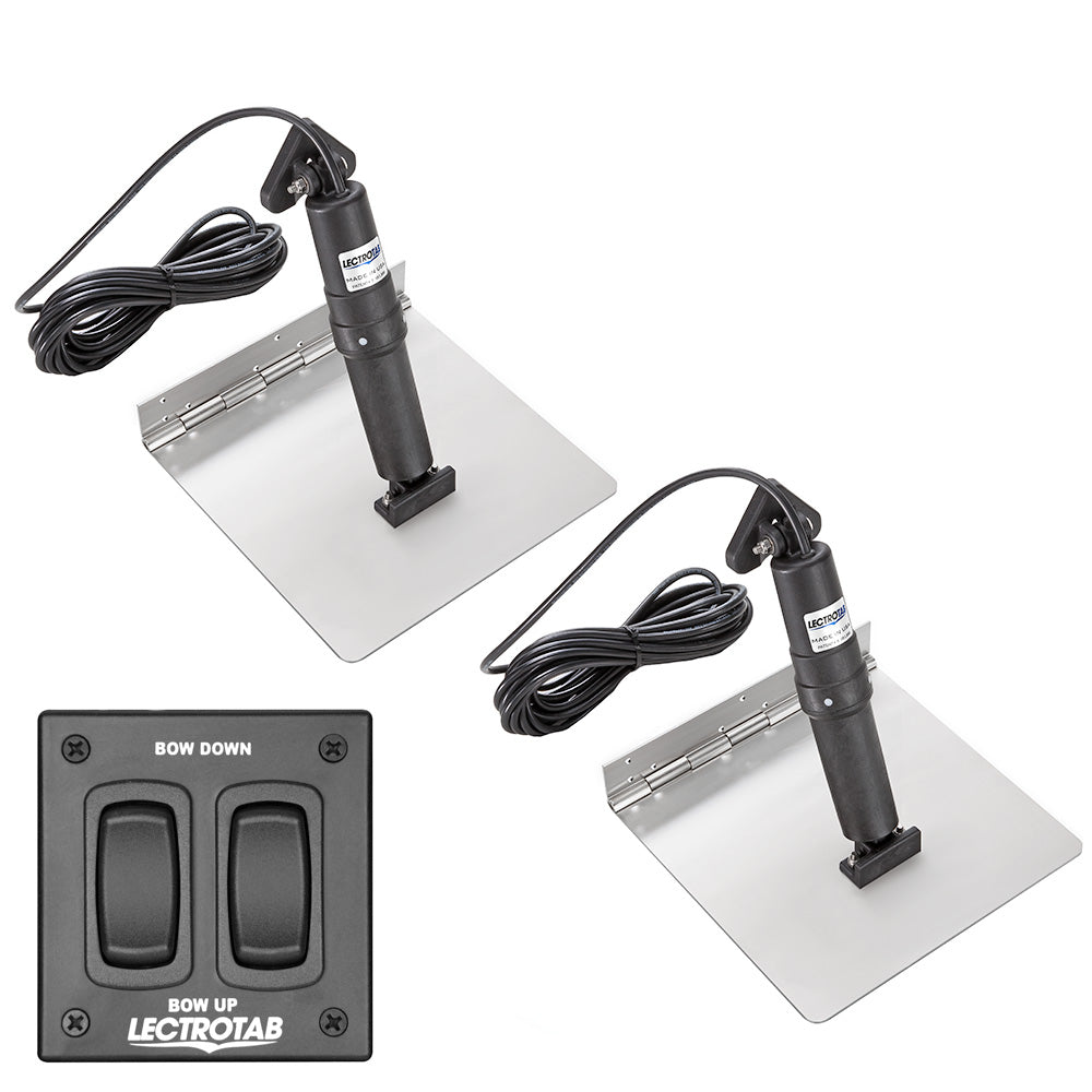 Lectrotab XKA Stainless Steel Trim Tab Kit w/Rocker Switch - 12 x 12  [XKAF12X12]