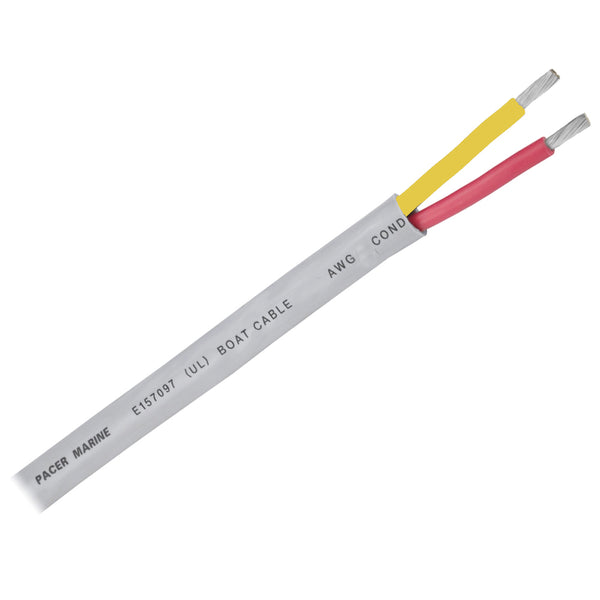 Pacer 12/2 AWG Safety Duplex Cable - Flat Cable - Red/Yellow - Sold By The Foot