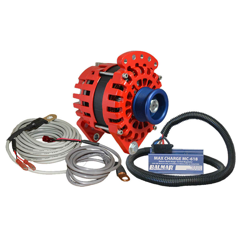 Balmar Alternator 170 AMP Kit 12V 3.15&quot; Dual Foot Saddle J10 Pulley Regulator  Temp Sensor [XT-CR-170-J10-KIT]