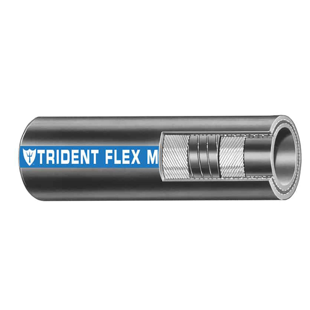 Trident Marine 1&quot; x 50 Coil Flex Marine Wet Exhaust  Water Hose - Black [100-1006]